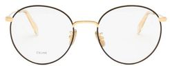 Round Metal Glasses - Womens - Gold