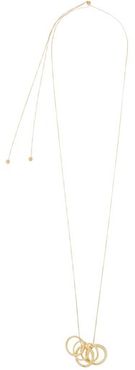 Five-ring Gold-plated Sterling-silver Necklace - Womens - Gold