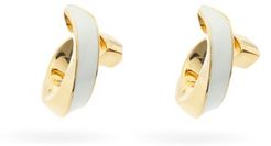 Twisted 18kt Gold-plated Silver Earrings - Womens - Gold Multi