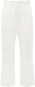 Sulphur Flared Cotton-twill Trousers - Womens - Ivory