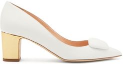 Clava Metal-heel Pumps - Womens - White Gold