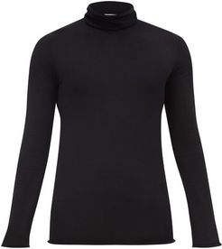 Techno Skin Roll-neck Jersey Sweater - Mens - Black