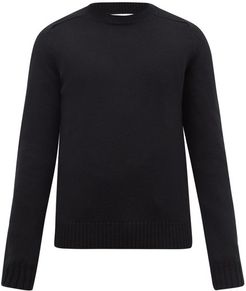 Crew-neck Wool Sweater - Mens - Black