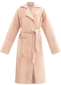 Collie Shearling Wrap Coat - Womens - Light Pink