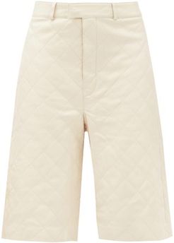 Ossi Quilted Leather Shorts - Womens - Cream