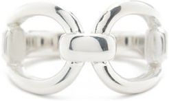 Horsebit Sterling-silver Ring - Womens - Silver