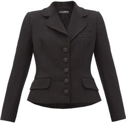Hourglass Padded Grain-de-poudre Suit Jacket - Womens - Black