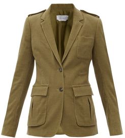 Luisa Single-breasted Cashmere-corduroy Jacket - Womens - Tan