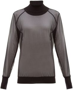 Tony Roll-neck Tulle Sweater - Womens - Black
