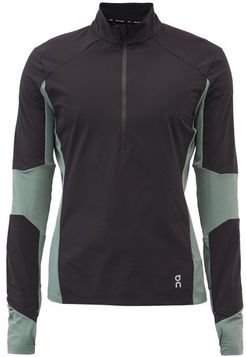 Trail Breaker Half-zip Panelled-jersey Track Top - Mens - Black