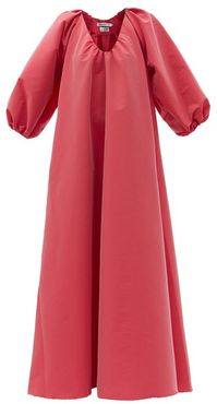 George Balloon-sleeve Taffeta Dress - Womens - Red
