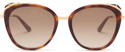 Panthère De Cartier Cat-eye Acetate Sunglasses - Womens - Tortoiseshell