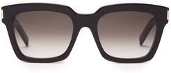 Square Acetate Sunglasses - Womens - Black