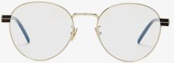 Round Metal Glasses - Womens - Gold