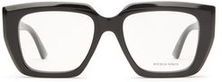 Square Acetate Glasses - Womens - Black