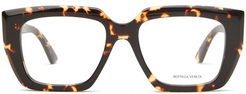 Square Tortoiseshell-acetate Glasses - Womens - Tortoiseshell
