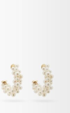 Lady Pearl 18kt Gold Earrings - Womens - Pearl