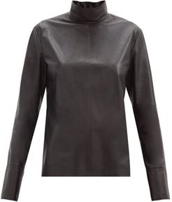 Bibo High-neck Leather Top - Womens - Black