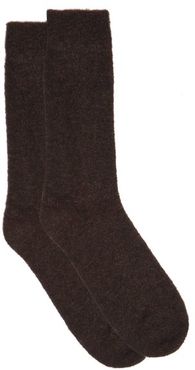 Wally Merino-wool Blend Socks - Mens - Brown