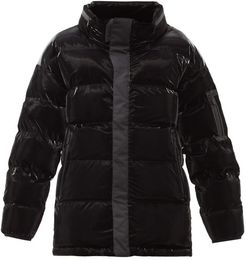 Gloss Quilted Down Jacket - Mens - Black