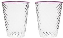 X Laguna B Set Of Two Cosima Highball Glasses - Purple Multi