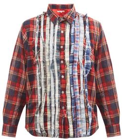 Deconstructed Checked Flannel Shirt - Mens - Multi