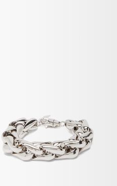 Wheat-chain 14kt White-gold Bracelet - Womens - White Gold