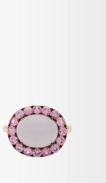 Sapphire, Chalcedony & 18kt Rose-gold Ring - Womens - Pink Multi