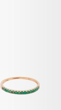 Emerald & 18kt Rose-gold Ring - Womens - Green