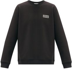 Logo-patch Cotton-blend Jersey Sweatshirt - Mens - Black