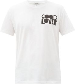 Good Lover-print Cotton-jersey T-shirt - Mens - White