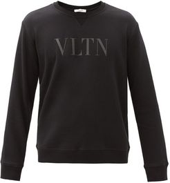 Vltn-logo Cotton-blend Jersey Sweatshirt - Mens - Black