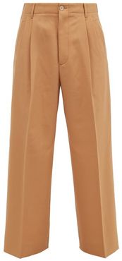 Pleated Crepe Straight-leg Trousers - Mens - Beige