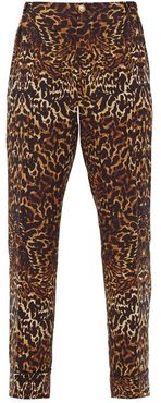 Etere Leopard-print Silk-crepe Trousers - Womens - Animal