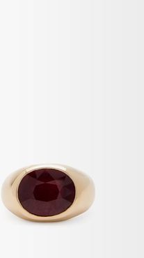 Ruby & 14kt Gold Ring - Womens - Red Gold