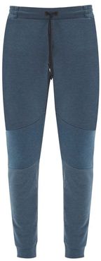 Panelled Technical-jersey Track Pants - Mens - Navy