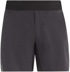 Panelled Mesh And Technical-jersey Running Shorts - Mens - Black