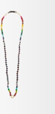 Pearl & 18kt Gold Beaded Foundation Necklace - Womens - Multi