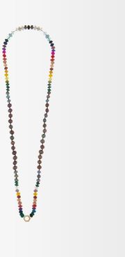 Tahitian Pearl, Crystal & 18kt Gold Necklace - Womens - Multi