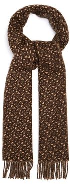 Tb-jacquard Reversible Cashmere-twill Scarf - Mens - Brown