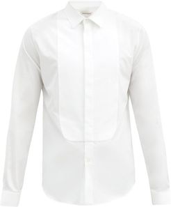 Spread-collar Cotton-poplin Tuxedo Shirt - Mens - White