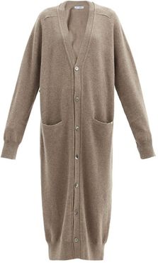 No. 125 Coco Long-line Stretch-cashmere Cardigan - Womens - Mid Brown