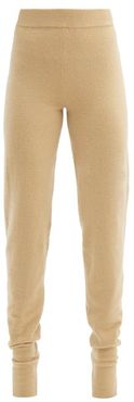 Tapered-leg Stretch-cashmere Track Pants - Womens - Camel