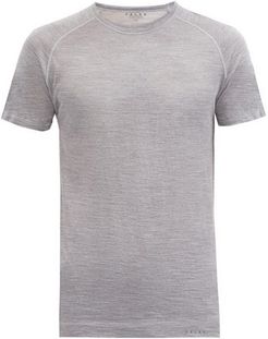 Raglan Sleeve Wool-blend Jersey T-shirt - Mens - Light Grey