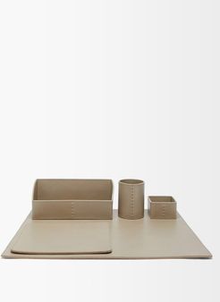 1969 - Todi Leather Desk Set - Light Brown