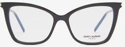 Cat-eye Acetate Glasses - Womens - Black