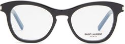 Round Acetate Glasses - Womens - Black