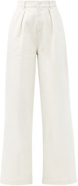 Enea High-rise Wide-leg Denim Trousers - Womens - Cream