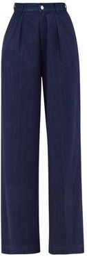 Enea High-rise Wide-leg Jeans - Womens - Dark Denim