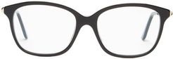 Trinity Square Metal And Acetate Glasses - Womens - Black Gold